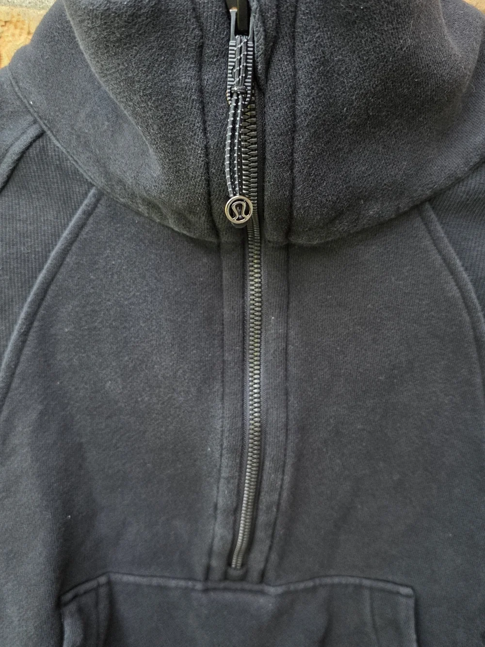 lululemon athletica Black Half-Zip Funnel Neck Pullover Sweater